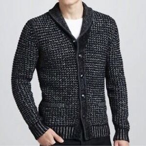 Rag Bone Neiman Marcus Target Sweater Mens Small Cardigan Wool Blend Gray Sz S